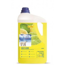 Čistilo za tla, trda, DEO FLOOR LIMONE, vonj limone, močno odišavljeno, 5 L, Sanitec